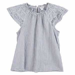 J. Crew Blue and White Striped Blouse